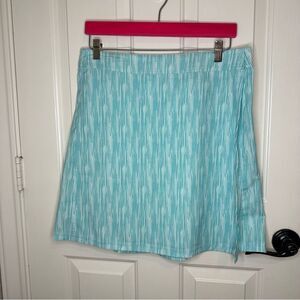 Ripskirt Hawaii Teal White Striped Adjustable Waist Skirt Sz M Coastal Beach